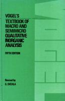 Arthur Israel Vogel - G Svehla - Vogel's Textbook of Macro and Semimicro Qualitative Inorganic Analysis-Longman (1979)