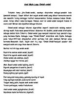 Asal Mula Lagu Ondel