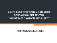 Askeb Perempuan Dan Anak Dengan Kondisi Rentan Pert 1