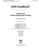 ASM Metal Handbook Vol 14 Bulk Forming