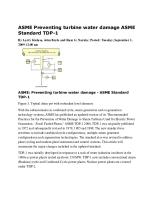 ASME Preventing Turbine Water Damage ASME Standard TDP-1 [PDF]