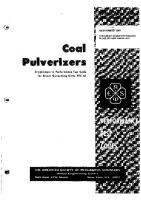 ASME PTC 4.2 Coal Pulverizers (1997)