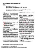 ASTM D3173 - Standard Test Method For Moisture in The Analysis Sample of Coal and Coke