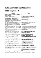 Atls Summary Examination