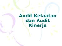 Audit Kinerja Dan Audit Ketaatan