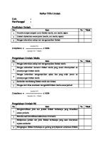 Audit PPI Daftar Tilik Audit Limbah