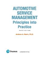 Automotive Service Management: Principles Into Practice