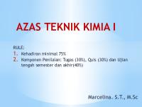 Azas Teknik Kimia I