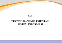 Bab-1 Testing Dan Implementasi Sistem Informasi