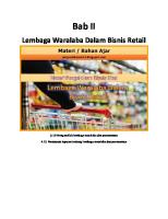 Bab 2 Lembaga Waralaba Dalam Bisnis Retail