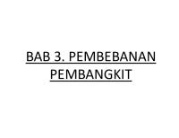 Bab 3. Pembebanan Bab 3. Pembebanan Pembangkit Pembangkit