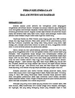 Bab 9 Peran Kelembagaan Dalam Investasi Daerah [PDF]