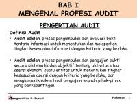 Bab I - Mengenal Profesi Audit Arens Buku 1 [PDF]