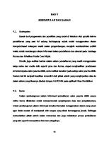 Bab V Kesimpulan Dan Saran [PDF]