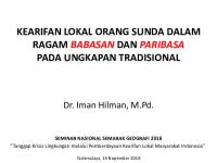 Babasan Dan Paribasa Sunda [PDF]