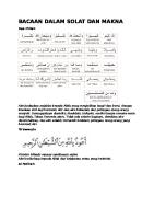 Bacaan Dalam Solat Dan Makna [PDF]