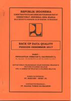 Back Up Data Quality Proyek