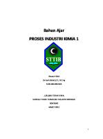 Bahan Ajar Proses Industri Kimia 1