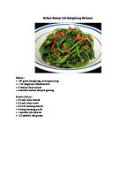 Bahan Resep Cah Kangkung Belacan [PDF]