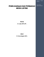 Bam Bab I Pemeliharaan Dan Perbaikan Mesin Listrik DC [PDF]