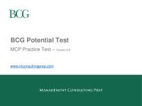 BCG Potential Test - Practice Problem Solving Test