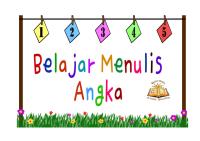 Belajar Menulis Angka