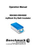 Benchmark BSH5001-BSH5002 Instruction Manual