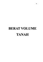 Berat Volume Tanah