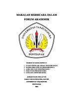 Berbicara Dalam Forum Akademik