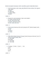 Berikut Merupakan Beberapa Contoh Soal Pilihan Ganda Matematika Kelas 4