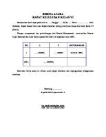 BERITA ACARA Kenaikan Kelas VI