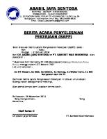 Berita Acara Penyelesaian Pekerjaan Kmi 1 [PDF]