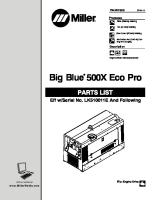 Big Blue 500X Eco Pro - Part List [PDF]