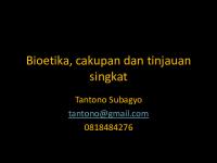 Bioetika, Cakupan Dan Tinjauan Singkat [PDF]