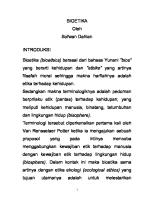 Bioetika Ringkasan [PDF]