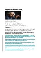 Biografi Albert Einstein