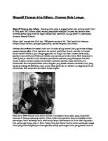 Biografi Thomas Alva Edison Lengkap