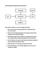 Blok Diagram Timbangan Analitik Digital