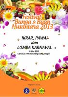 Booklet Pawai Dan Lomba Karnaval