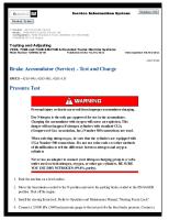 Brake Accumulator Charging