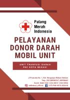 Brosur Pelayanan Donor Darah Mobil Unit PMI Kota Bekasi