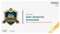 BT BAS.2022 - Basic Insurance Knowledge