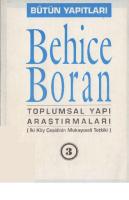 Bütün yapıtları: Toplumsal yapı araştırmaları