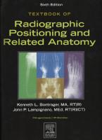 BUD - Radiographic Positioning and Related Anatomy, 6th Ed, KL Bontrager