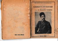 Bugünkü Azerbaycan davası : esas ve sebepleri [1 ed.] [PDF]