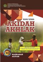 Buku Akidah Akhlak Untuk Siswa Kelas XII Madrasah Aliyah