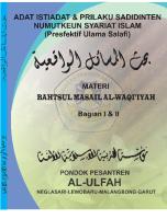 Buku Bahtsul Masail Al-Waqiiyah