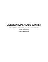 Buku Catatan Masa Lalu Banten