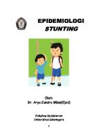 Buku EPIDEMIOLOGI STUNTING KOMPLIT PDF