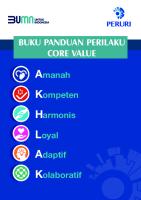 Buku Panduan Perilaku Core Value: A K H L A K